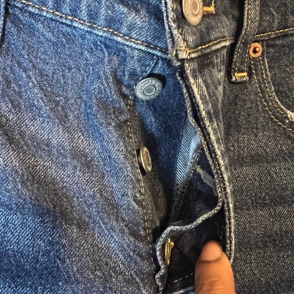 Distressed Blue Jeans - Picture 3 of 8